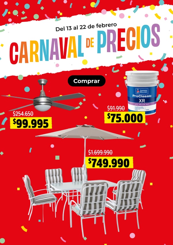 Del 13 al 22 de Febrero - Carnaval de descuentos.